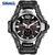Smael relógio digital led masculino, relógio analógico quartz militar esportivo para homens - comprar online