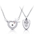 Pulseira de aço inoxidável para casal, joia com bloqueio de coração amor, pulseiras, chave, pingente, colar para amantes, joias para presente - loja online