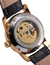 Mg. Orkina relógio masculino de luxo, pulseira de couro, retrô, preto, dourado - comprar online