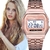 Relógio Wr Digital Aço Vintage Unisex Rose, Ouro Prata Preto - comprar online