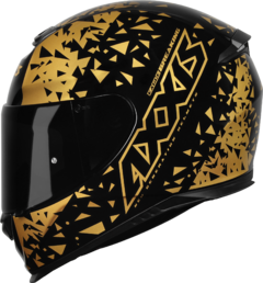 CAPACETE AXXIS EAGLE BREAKING GLOSS BLACK/GOLD