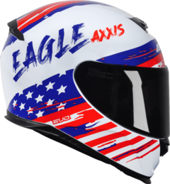 CAPACETE AXXIS EAGLE INDEPENDENCE GLOSS WHITE - loja online