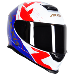 CAPACETE AXXIS EAGLE DIAGON GLOSS WHITE/BLUE/RED - loja online