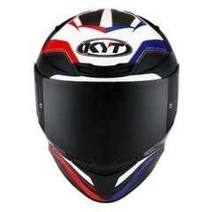Capacete KYT TT Course Grand Prix Blue Red (Fecho Duplo D) - Xitão Motos - Capacetes, Serviços e Acessórios