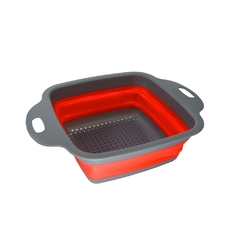 Escorredor de Silicone Multiuso Quadrado Retrátil Pequeno 24x18x7,5cm - Smartechome | Casa Inteligente ,Automação Residencial, Eletrônicos