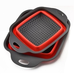 Escorredor de Silicone Multiuso Quadrado Retrátil Pequeno 24x18x7,5cm - comprar online