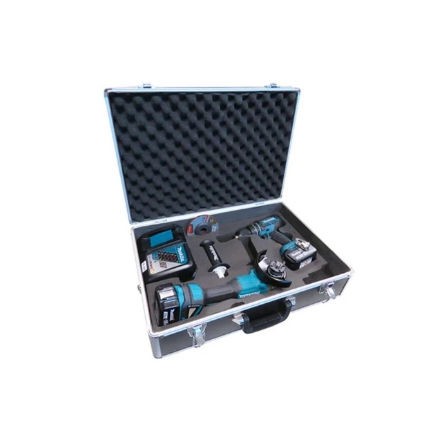 COMBO PARAFUSADEIRA / FURADEIRA DE IMPACTO DHP480 E ESMERILHADEIRA DGA454 -  DLX2163X - MAKITA