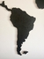 Mi Mundo mapamundi en MDF con melamina textura lino negro - comprar online