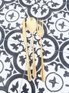 SET CUBIERTOS GOLD