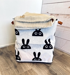 CANASTO DE TELA MULTIUSO DECO BLACK BUNNY - MARILA HOME