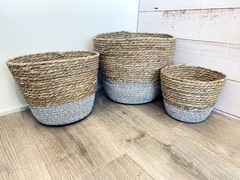 SET CANASTOS SEAGRASS (YUTE) NEPAL X 3 en internet