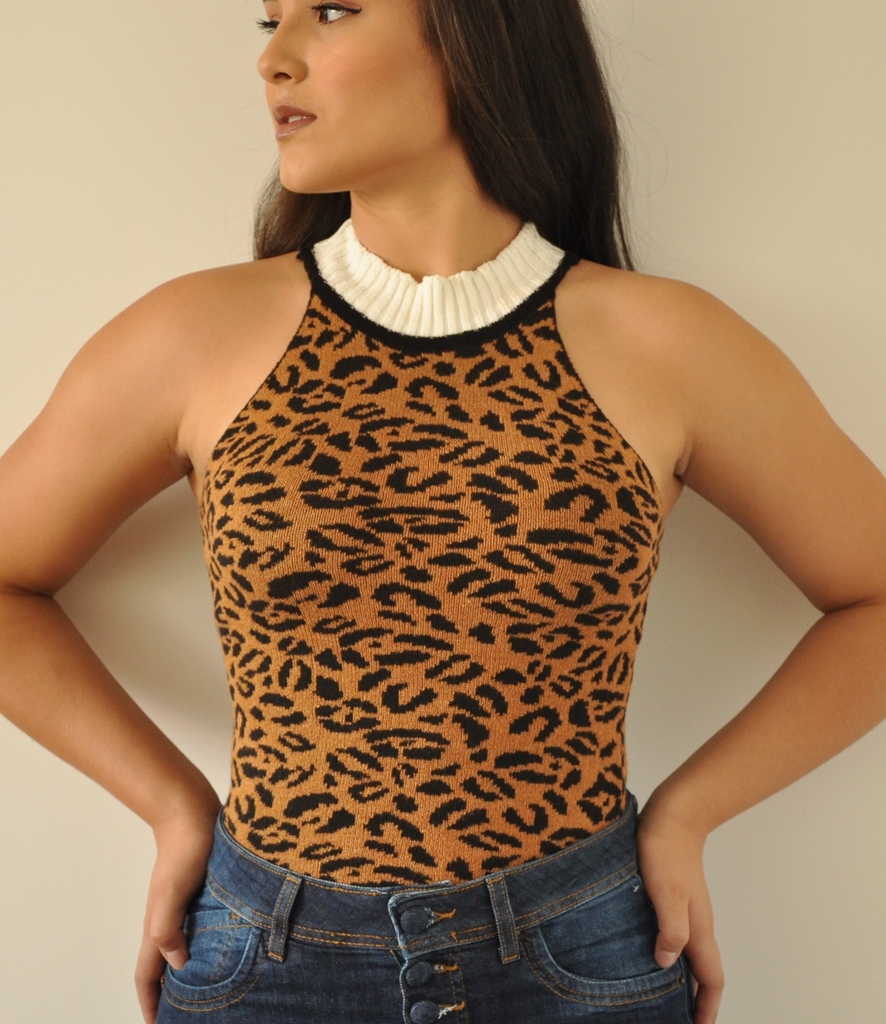 blusa tricot onça