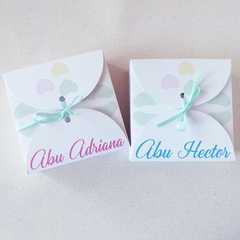 Cajas Abu, vengo en camino... (corazones y piecitos verde) - YERCY BOOM