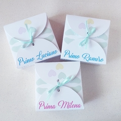 Cajas Primo/Prima, vengo en camino... (corazones y piecitos verde) - YERCY BOOM