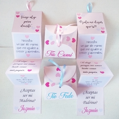 Cajas M/P Corazones (fondo rosa) - comprar online