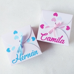 Cajas M/P Corazones (fondo rosa) - comprar online