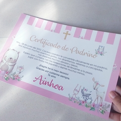 Certificado Animalitos del Bosque Floral