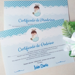 Certificado Angelito (celeste)