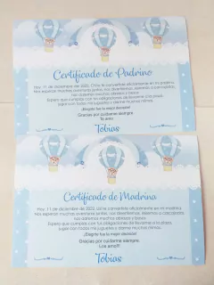 Certificado Osito en Globo aerostático en internet