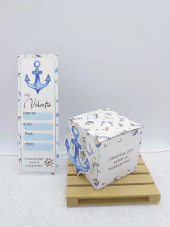 Souvenirs jabones Barco + Letra en cajita - tienda online