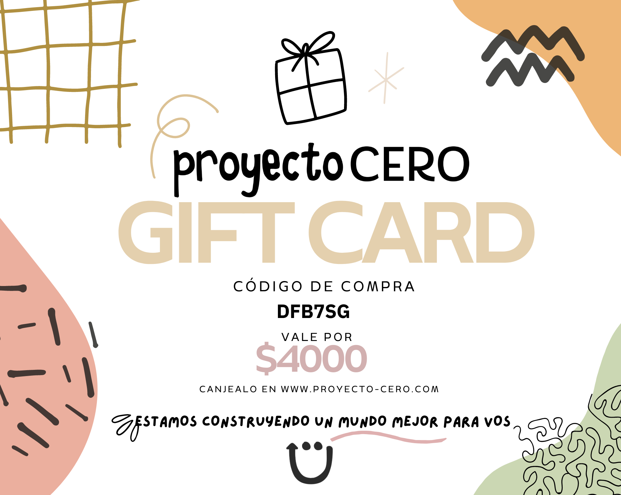 banda salida Comienzo GIFT CARD - Comprar en Proyecto Cero