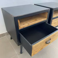 MESA DE LUZ DOBLE ESTANTE - comprar online