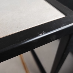 MESA HIERRO CON TAPA SIMIL MARMOL - Rumar