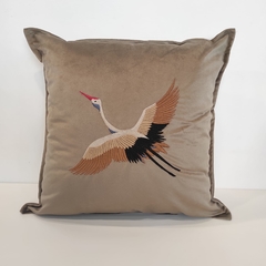 ALMOHADON GARZA GRANDE MARRON