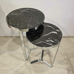 COMBO MESA DE LUZ MARMOL NEGRA - Rumar