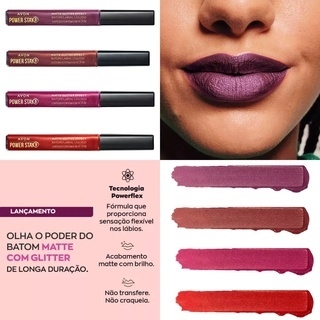 Power Stay Matte Glitter Effect Batom Líquido Cereja Brilhante 7ml