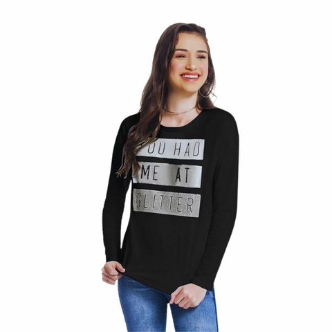 51.551) Blusa Feminina Juvenil Boxy Meia Malha - Amora