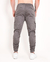 CALÇA CARGO DRAPEADA CETIM CINZA /R4-E-M