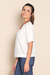 Blusa estilo t-shirt de tecido e com manga bufante. - comprar online