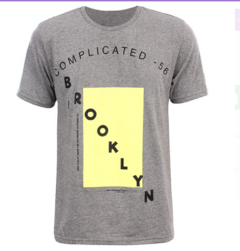 Camiseta Masculina T-Shirt Brooklyn Manga Curta
