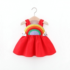 Vestido Arco e Cores - Rosa Bebê