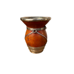 Mate con virola y detalles de alpaca - comprar online