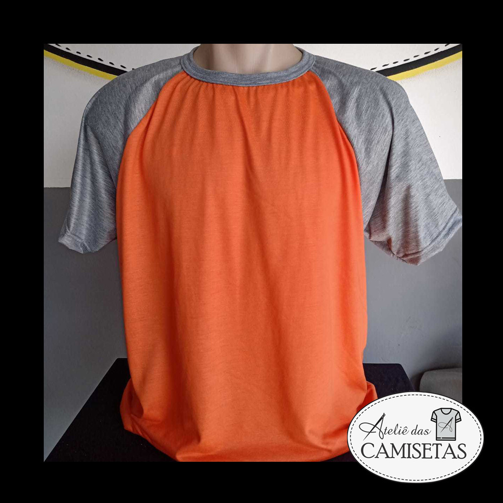 camiseta raglan laranja