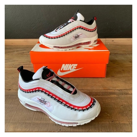 air max 97 laranja e branco
