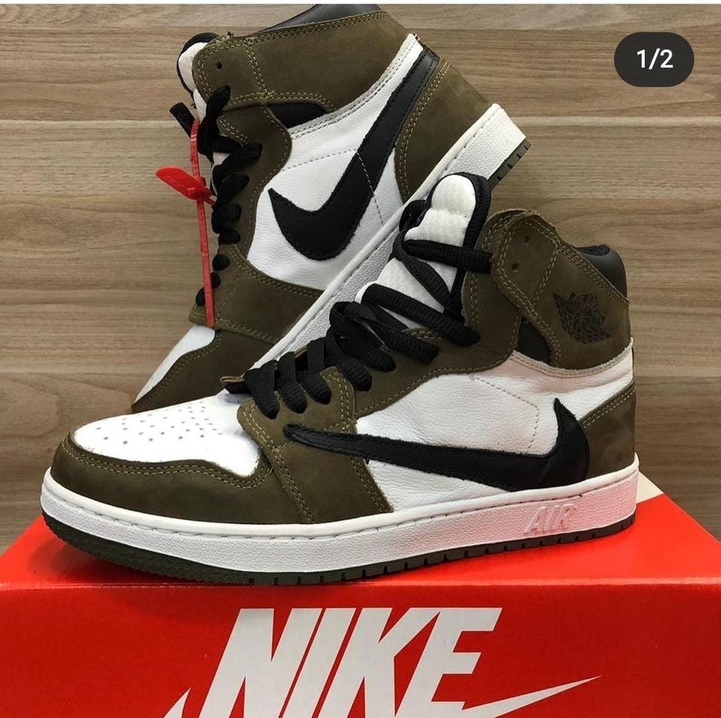 Nike Air Jordan Mid 1 Cano Alto Verde Musgo