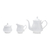 Cj 3 peças para chá/café Fancy porcelana 17275 Wolff - comprar online