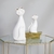 Gato decorativo em cerâmica branco 20cm 11298 Mart - comprar online