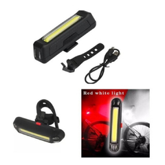 Luz trasera o delantera recargable Roja/blanca