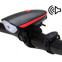 Luz Led Con Bocina Delantera Usb Linterna Farol