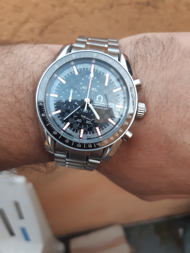 Relógio Omega Speedmaster Racing 1 Preto Xadrez 42mm Premium