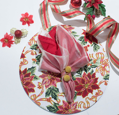 6 Kit de souplat flor do Natal completo 30 pecas - comprar online