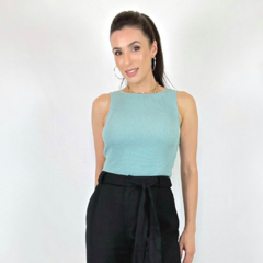 BLUSA CROPPED ANA - TURQUESA
