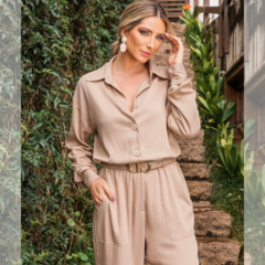 MACACÃO JULIA - BEGE - comprar online