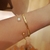 Pulseira Bracelete Algema Bola e Pérola Ouro Amarelo na internet