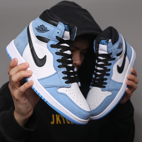 blue jordan nikes