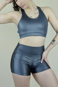 Short Cirre Cinza - Curto
